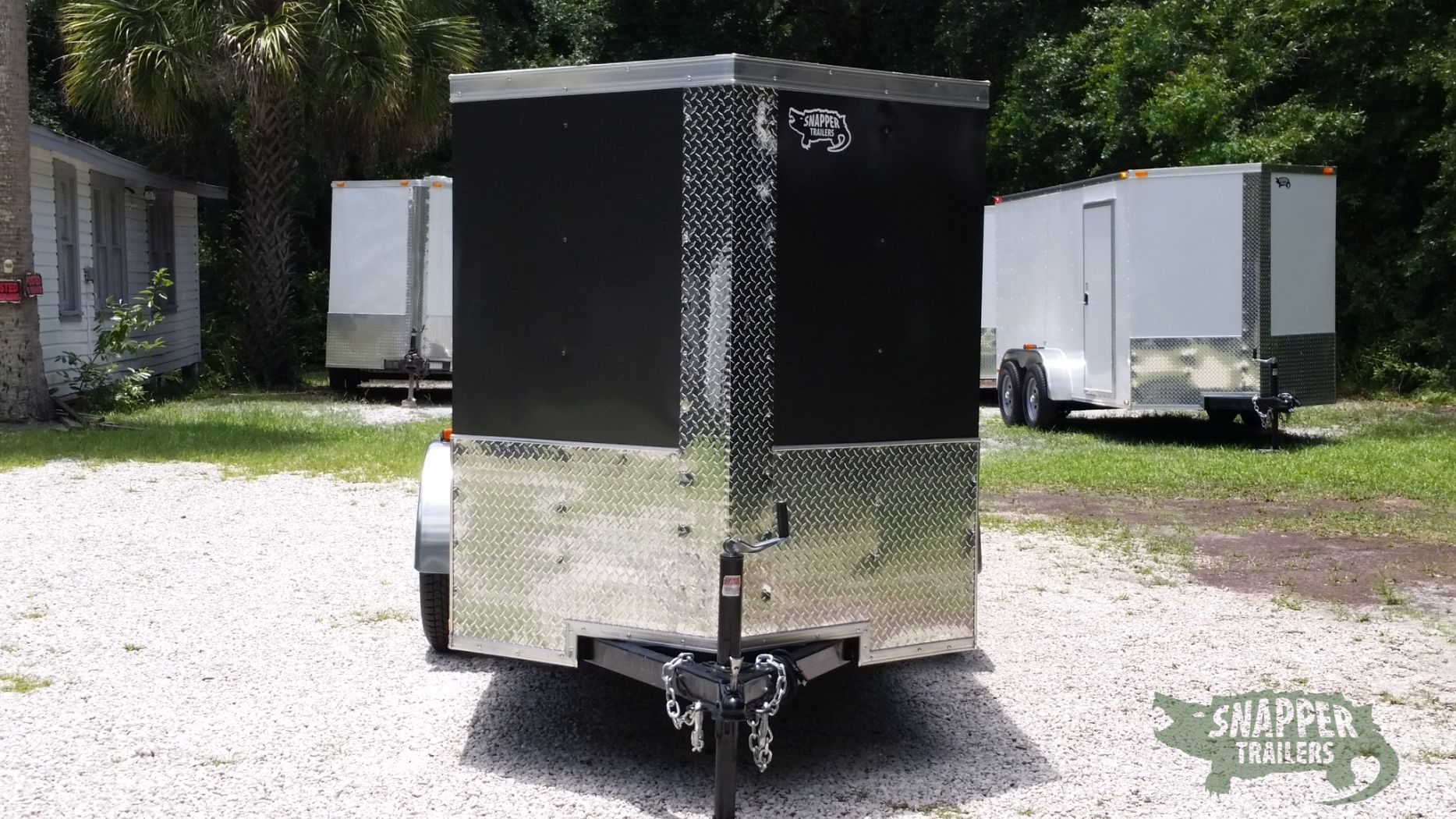 Quality Cargo 5x10 SA Trailer - Charcoal Grey, Ramp, Side Door, Roof Vent - Image 13