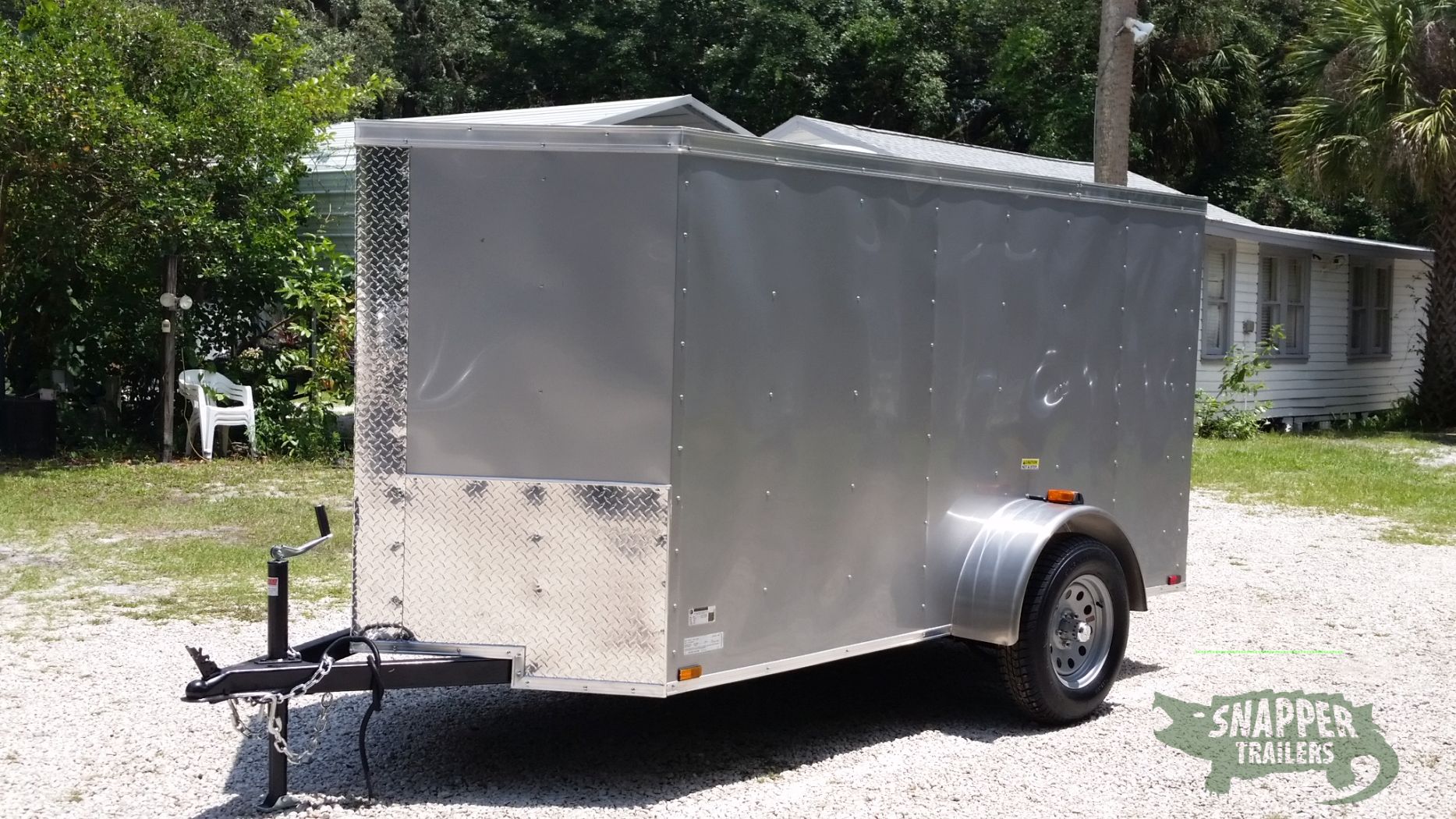 Quality Cargo 5x10 SA Trailer - Silver Frost, Ramp, Side Door, Roof Vent - Image 2