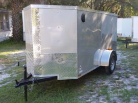 Alternative view of Quality Cargo 5x10 SA Trailer - Silver Frost, Ramp, Side Door, Side Vents