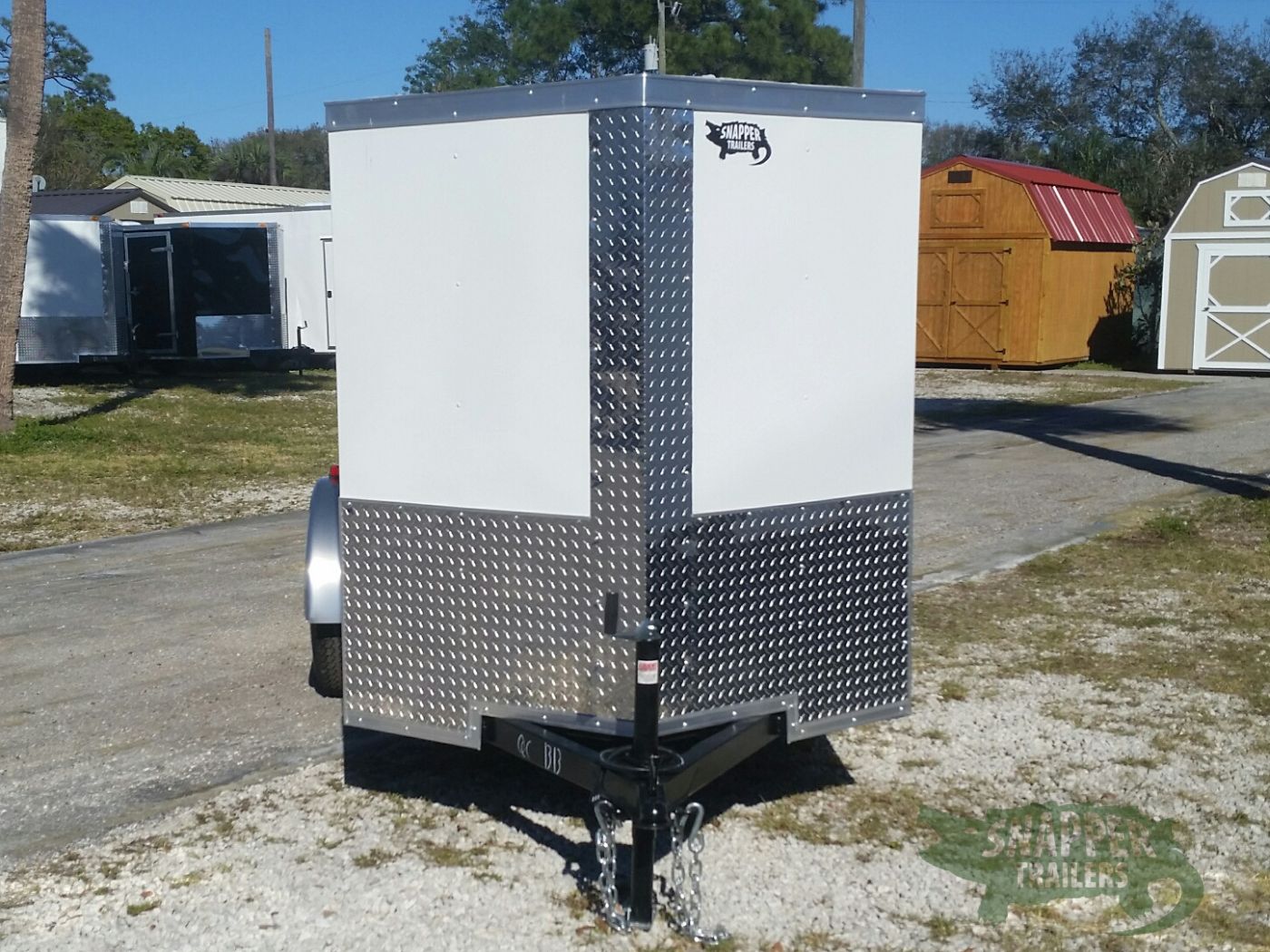 Quality Cargo 5x10 SA Trailer - White, Double Doors, Side Door, Side Vents - Image 14