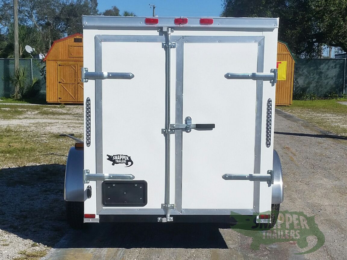 Quality Cargo 5x10 SA Trailer - White, Double Doors, Side Door, Side Vents - Image 7