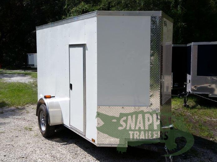 Quality Cargo 5x10 SA Trailer - White, Ramp, Side Door, Side Vents, Extra Height - Image 11