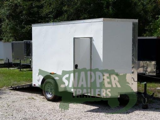 Quality Cargo 5x10 SA Trailer - White, Ramp, Side Door, Side Vents, Extra Height - Image 10