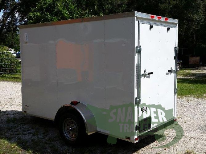 Quality Cargo 5x10 SA Trailer - White, Ramp, Side Door, Side Vents, Extra Height - Image 5