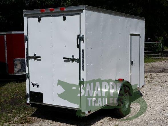 Quality Cargo 5x10 SA Trailer - White, Ramp, Side Door, Side Vents, Extra Height - Image 7