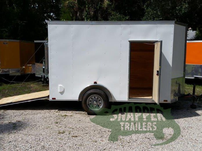 Quality Cargo 5x10 SA Trailer - White, Ramp, Side Door, Side Vents, Extra Height - Image 8