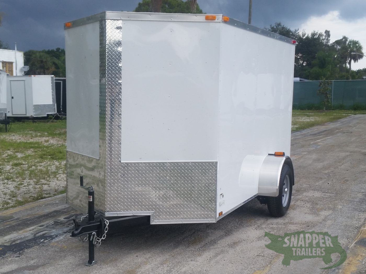Quality Cargo 6x10 SA Trailer - White, Ramp, Side Door, Extra Height - Image 2