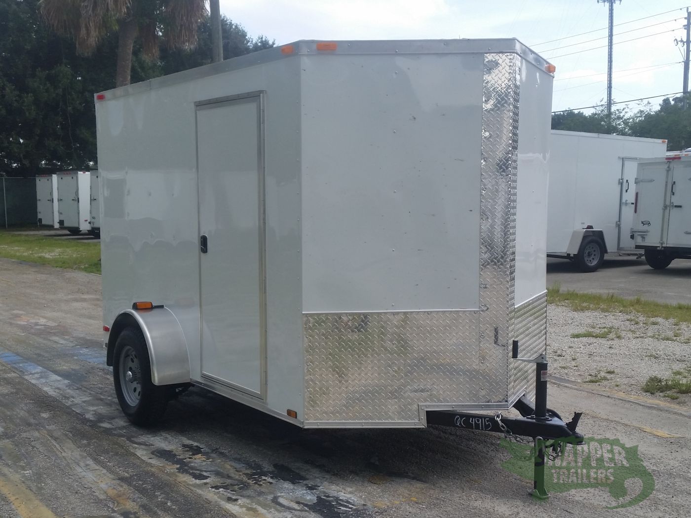 Quality Cargo 6x10 SA Trailer - White, Ramp, Side Door, Extra Height - Image 13