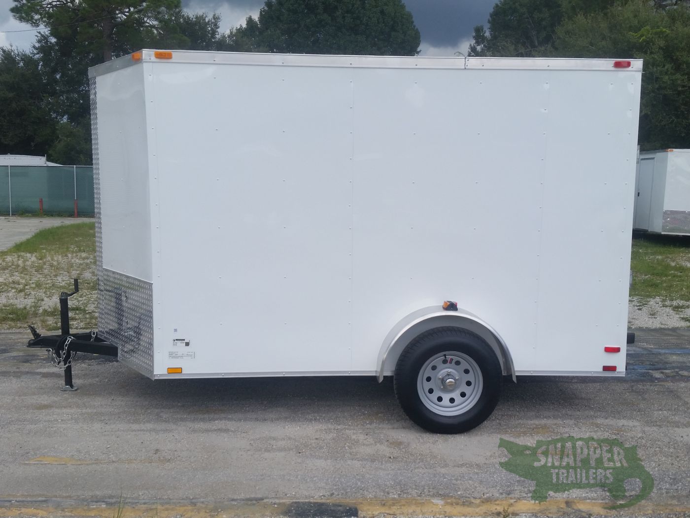 Quality Cargo 6x10 SA Trailer - White, Ramp, Side Door, Extra Height - Image 3