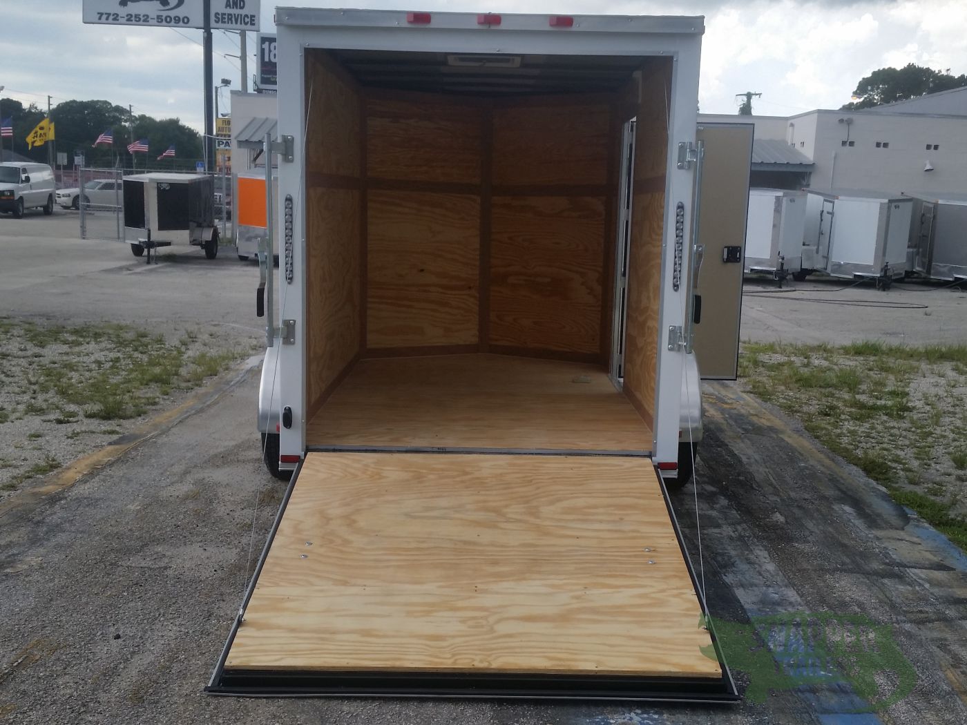 Quality Cargo 6x10 SA Trailer - White, Ramp, Side Door, Extra Height - Image 6