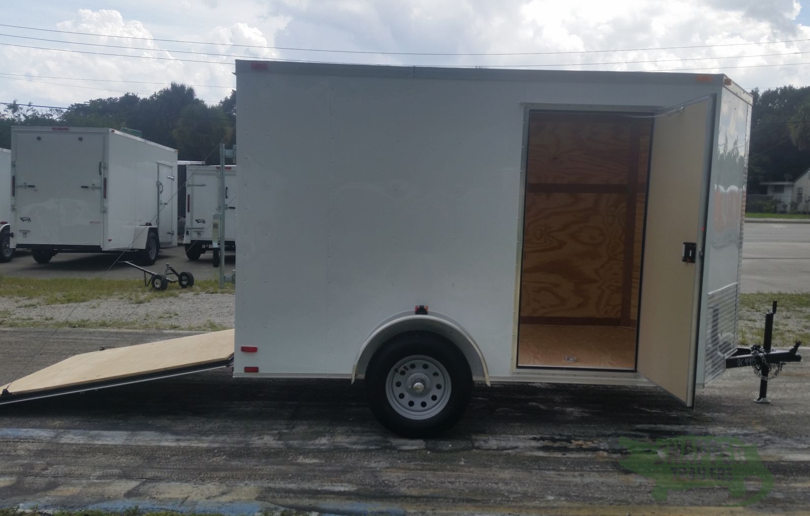 Quality Cargo 6x10 SA Trailer - White, Ramp, Side Door, Extra Height - Image 10