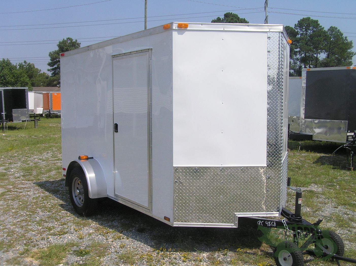 Quality Cargo 6x10 SA Trailer - White, Ramp, Side Door, Extra H, Stab Jacks - Image 13