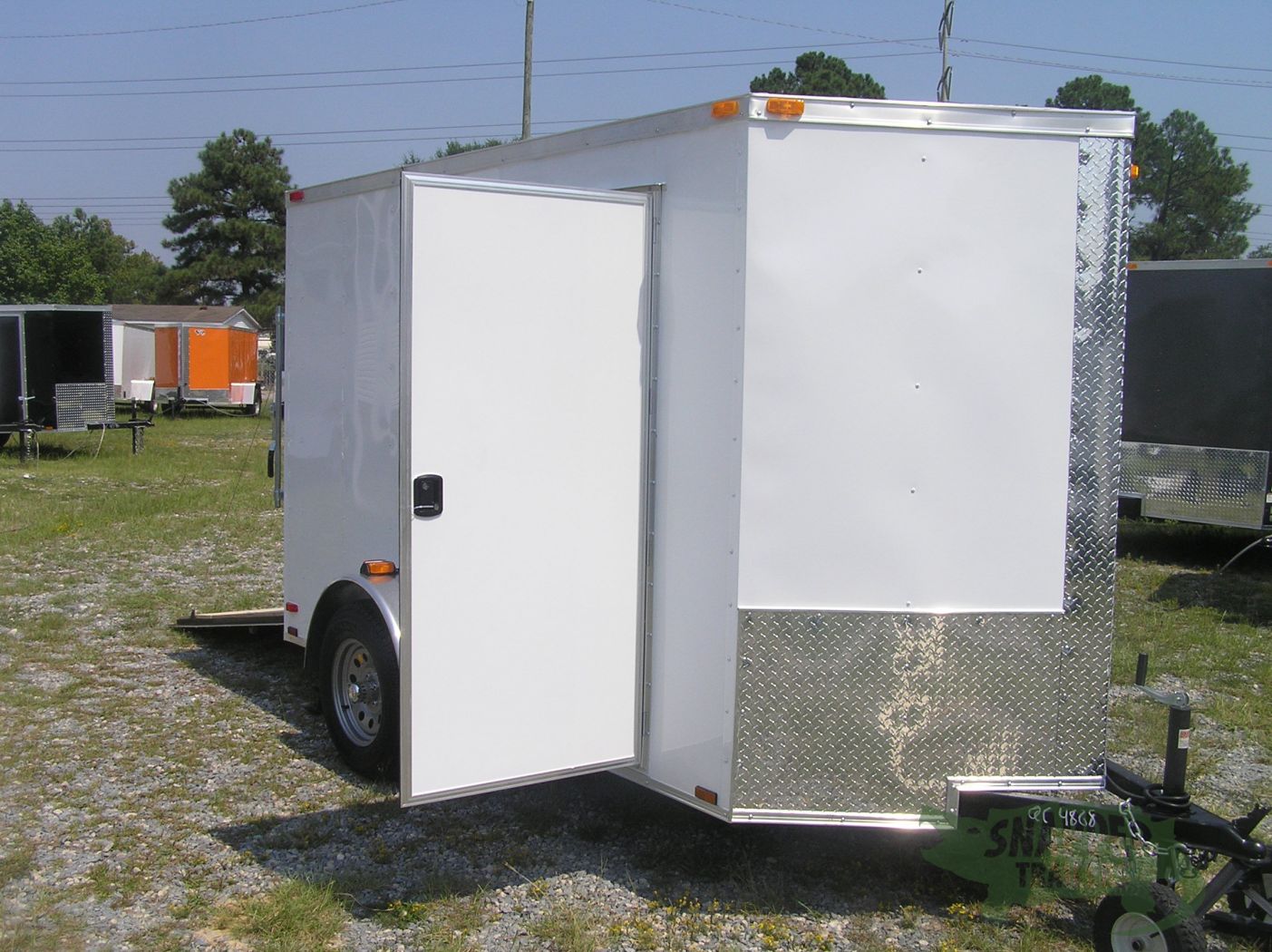Quality Cargo 6x10 SA Trailer - White, Ramp, Side Door, Extra H, Stab Jacks - Image 12