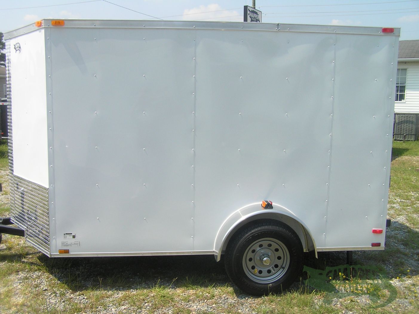 Quality Cargo 6x10 SA Trailer - White, Ramp, Side Door, Extra H, Stab Jacks - Image 3