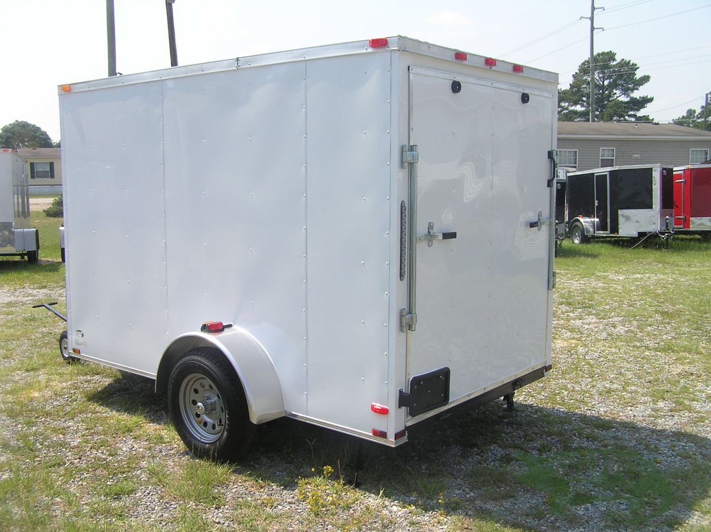 Quality Cargo 6x10 SA Trailer - White, Ramp, Side Door, Extra H, Stab Jacks - Image 5