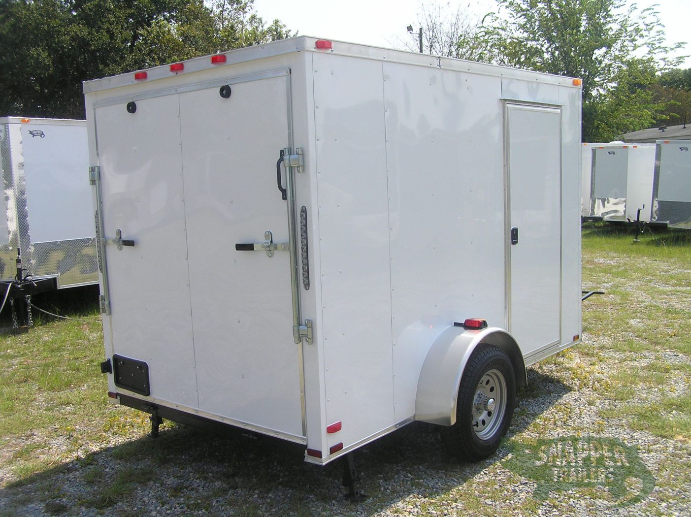 Quality Cargo 6x10 SA Trailer - White, Ramp, Side Door, Extra H, Stab Jacks - Image 9