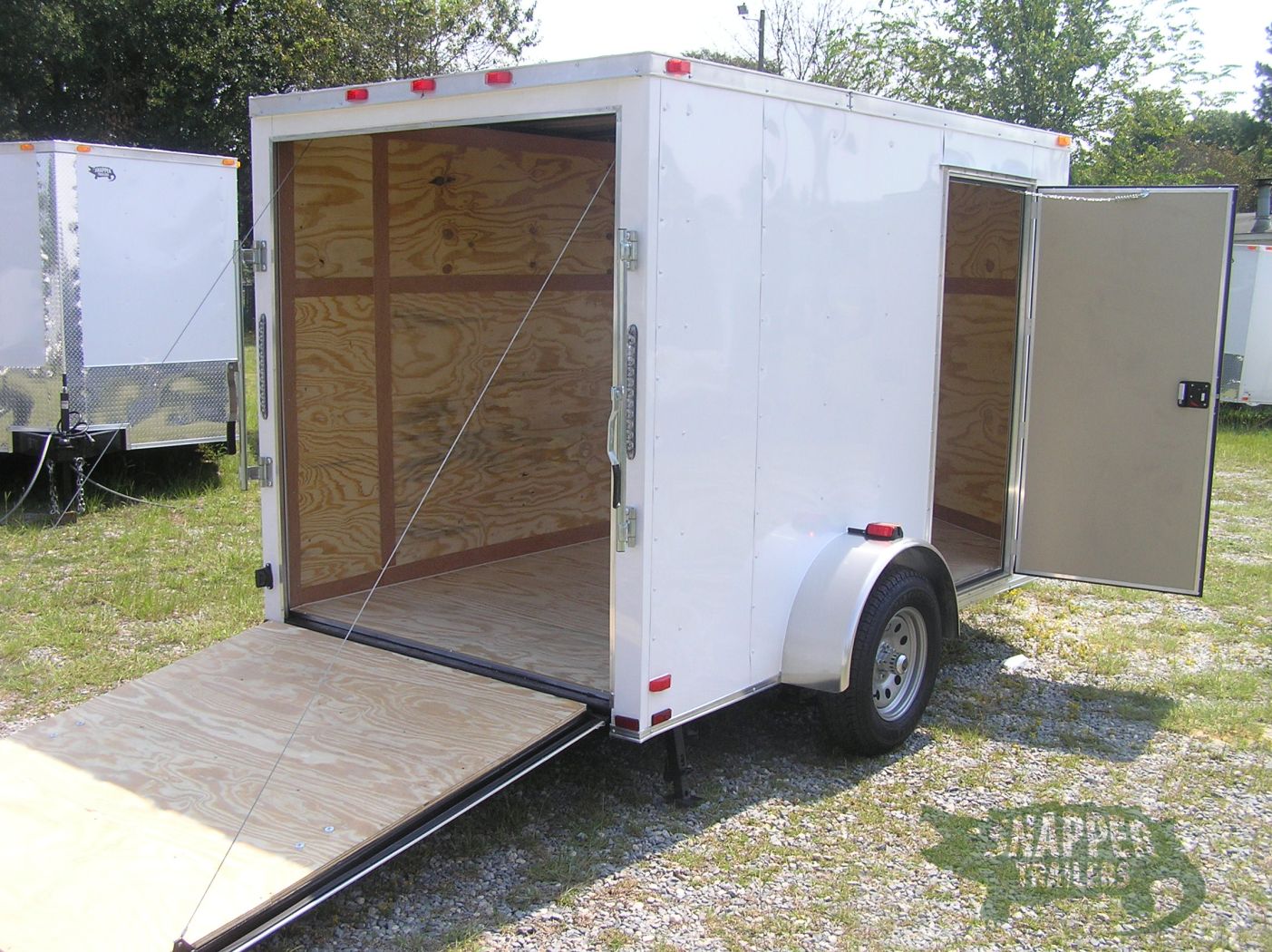 Quality Cargo 6x10 SA Trailer - White, Ramp, Side Door, Extra H, Stab Jacks - Image 8