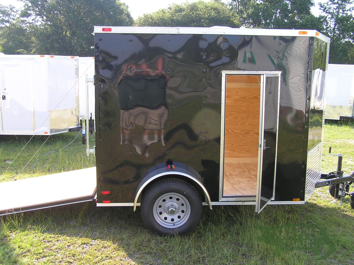 Quality Cargo 6x8 SA Trailer - Black, Ramp, Side Door, Extra Height - Image 10