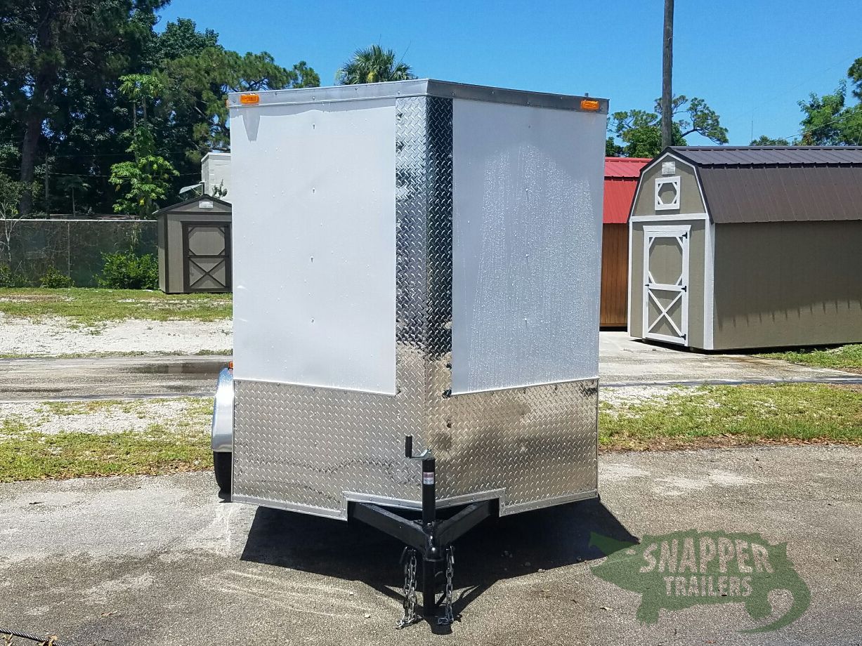 Quality Cargo 6x8 SA Trailer - White, Ramp, Side Door, Extra Height - Image 14