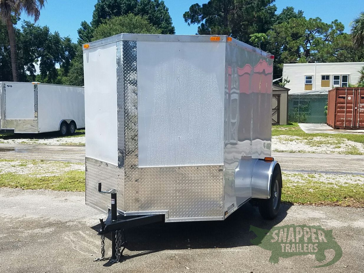 Quality Cargo 6x8 SA Trailer - White, Ramp, Side Door, Extra Height - Image 2