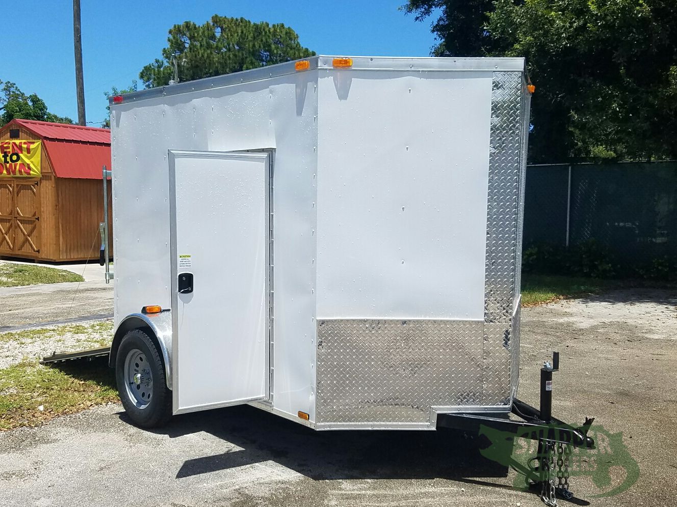 Quality Cargo 6x8 SA Trailer - White, Ramp, Side Door, Extra Height - Image 12