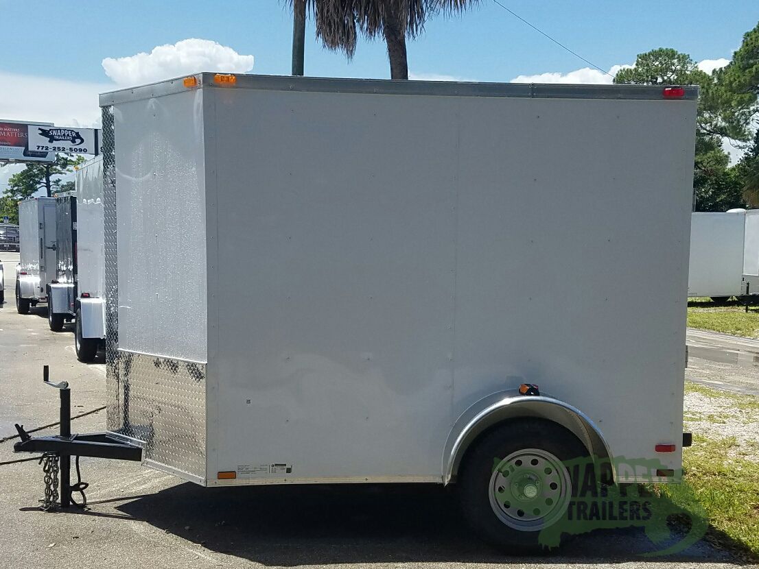 Quality Cargo 6x8 SA Trailer - White, Ramp, Side Door, Extra Height - Image 3