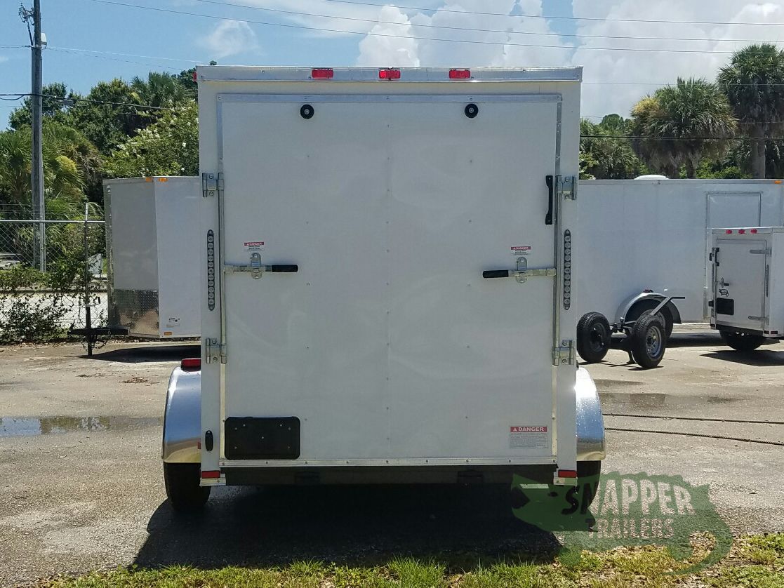 Quality Cargo 6x8 SA Trailer - White, Ramp, Side Door, Extra Height - Image 7