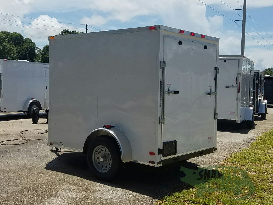 Quality Cargo 6x8 SA Trailer - White, Ramp, Side Door, Extra Height - Image 5