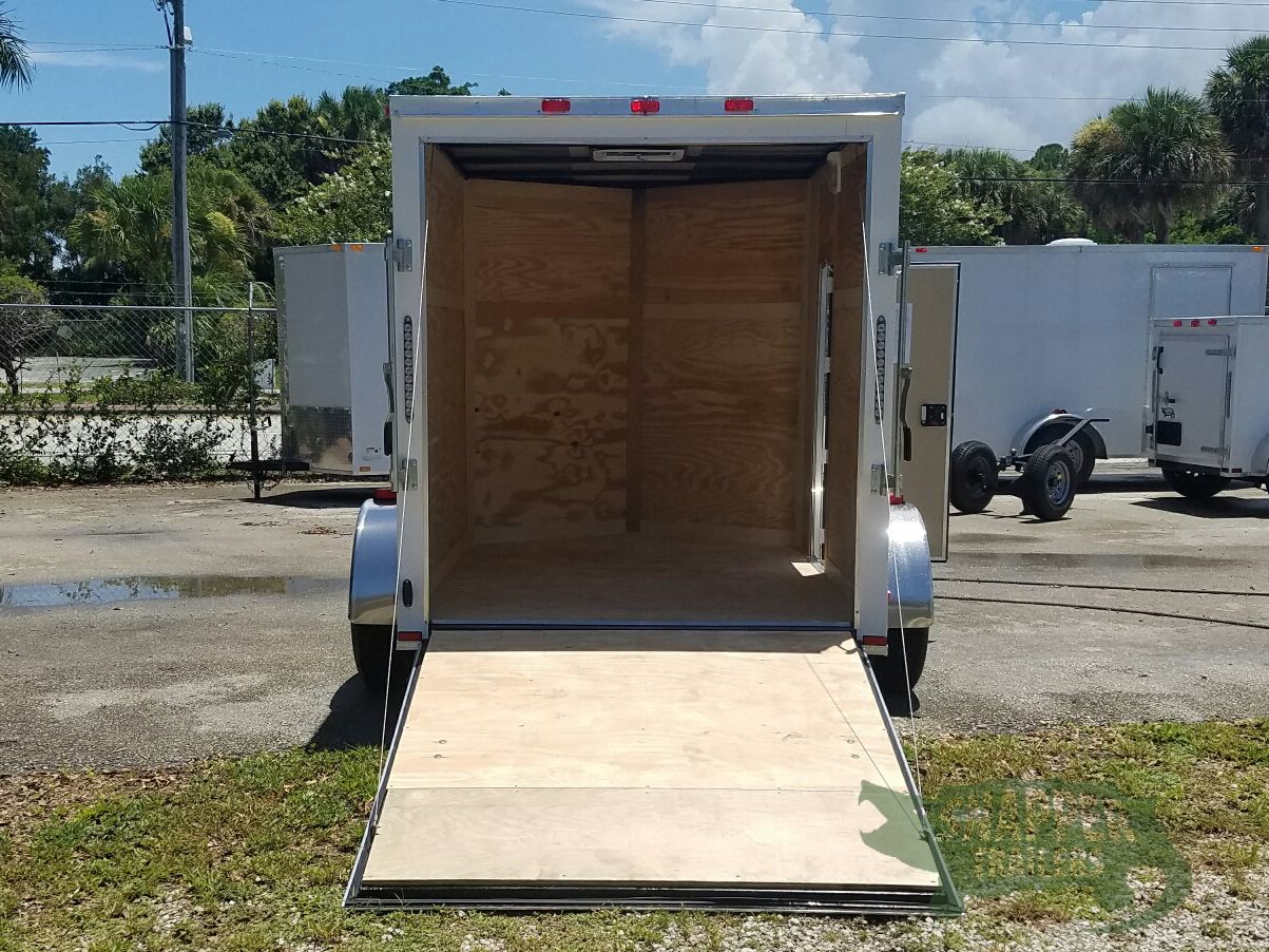 Quality Cargo 6x8 SA Trailer - White, Ramp, Side Door, Extra Height - Image 6