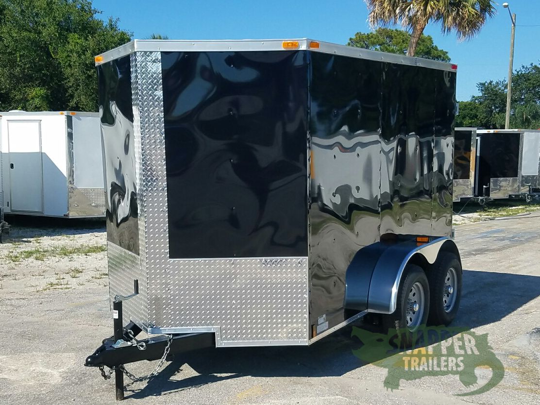 Quality Cargo 6x10 TA Trailer - Black, Double Abrn Doors, Side Door, Extra Height - Image 2