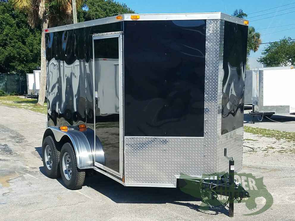 Quality Cargo 6x10 TA Trailer - Black, Double Abrn Doors, Side Door, Extra Height - Image 13