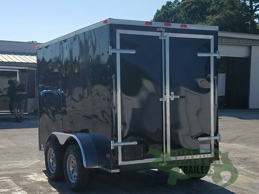 Quality Cargo 6x10 TA Trailer - Black, Double Abrn Doors, Side Door, Extra Height - Image 5