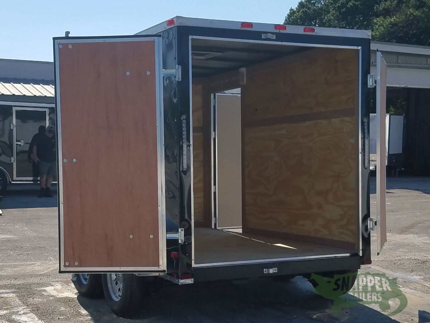 Quality Cargo 6x10 TA Trailer - Black, Double Abrn Doors, Side Door, Extra Height - Image 4