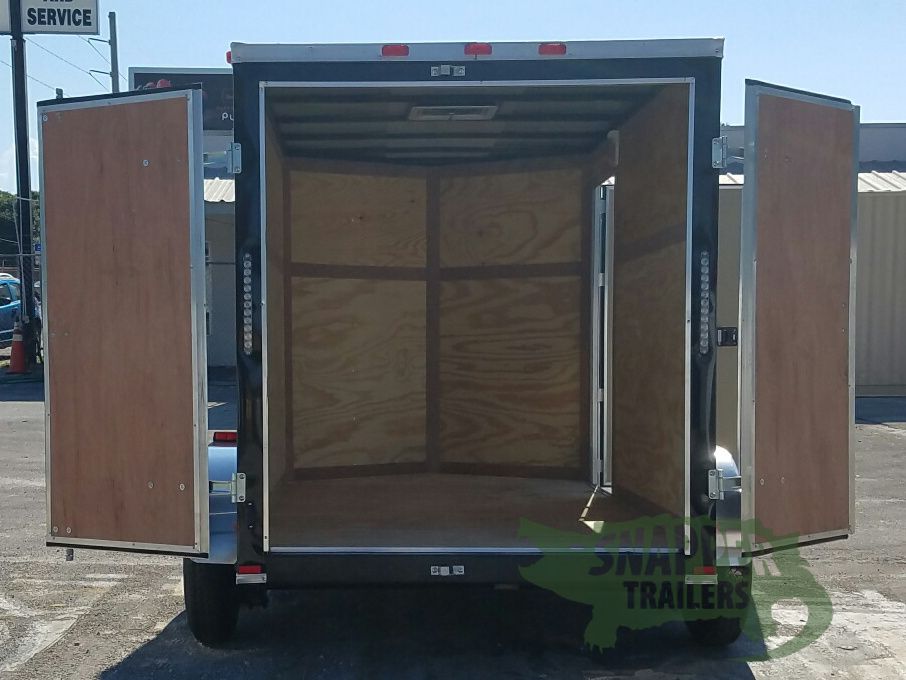 Quality Cargo 6x10 TA Trailer - Black, Double Abrn Doors, Side Door, Extra Height - Image 6