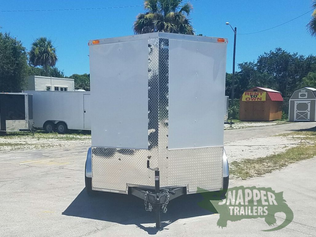Quality Cargo 6x10 TA Trailer - White, Ramp, Side Door, Extra Height - Image 13