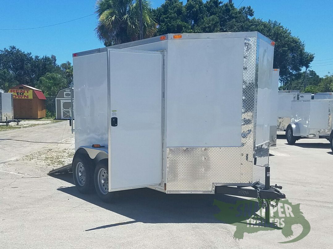Quality Cargo 6x10 TA Trailer - White, Ramp, Side Door, Extra Height - Image 11