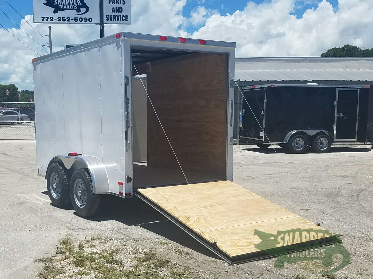 Quality Cargo 6x10 TA Trailer - White, Ramp, Side Door, Extra Height - Image 4