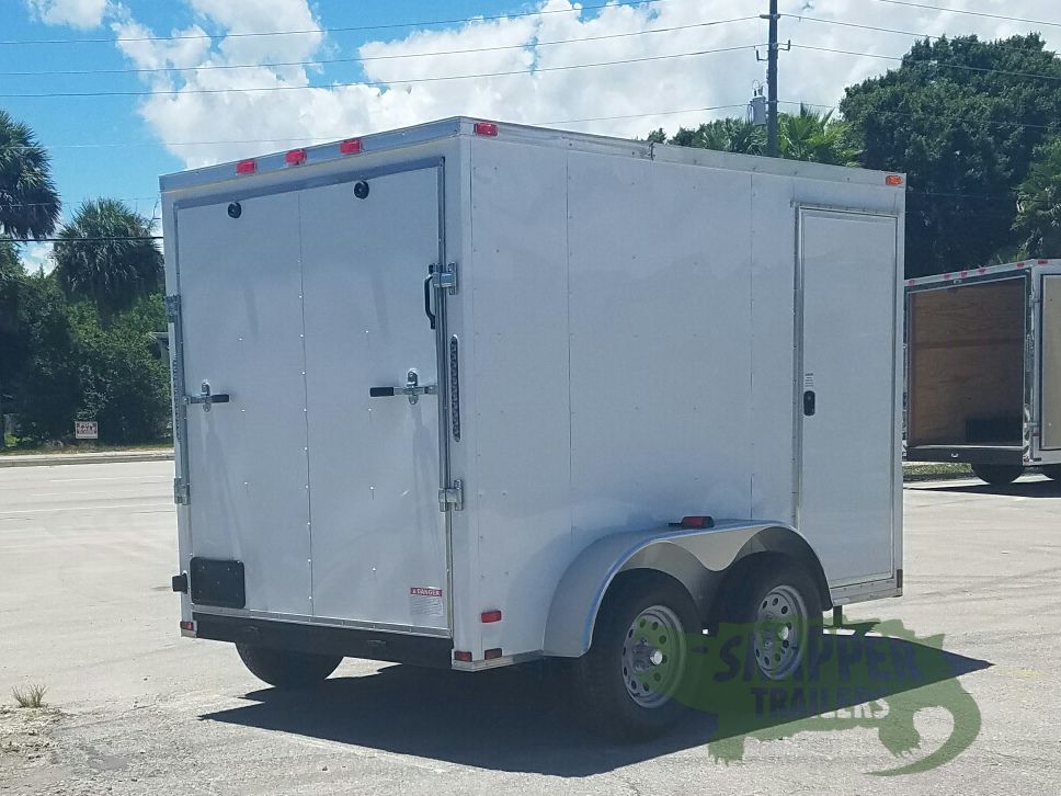 Quality Cargo 6x10 TA Trailer - White, Ramp, Side Door, Extra Height - Image 9