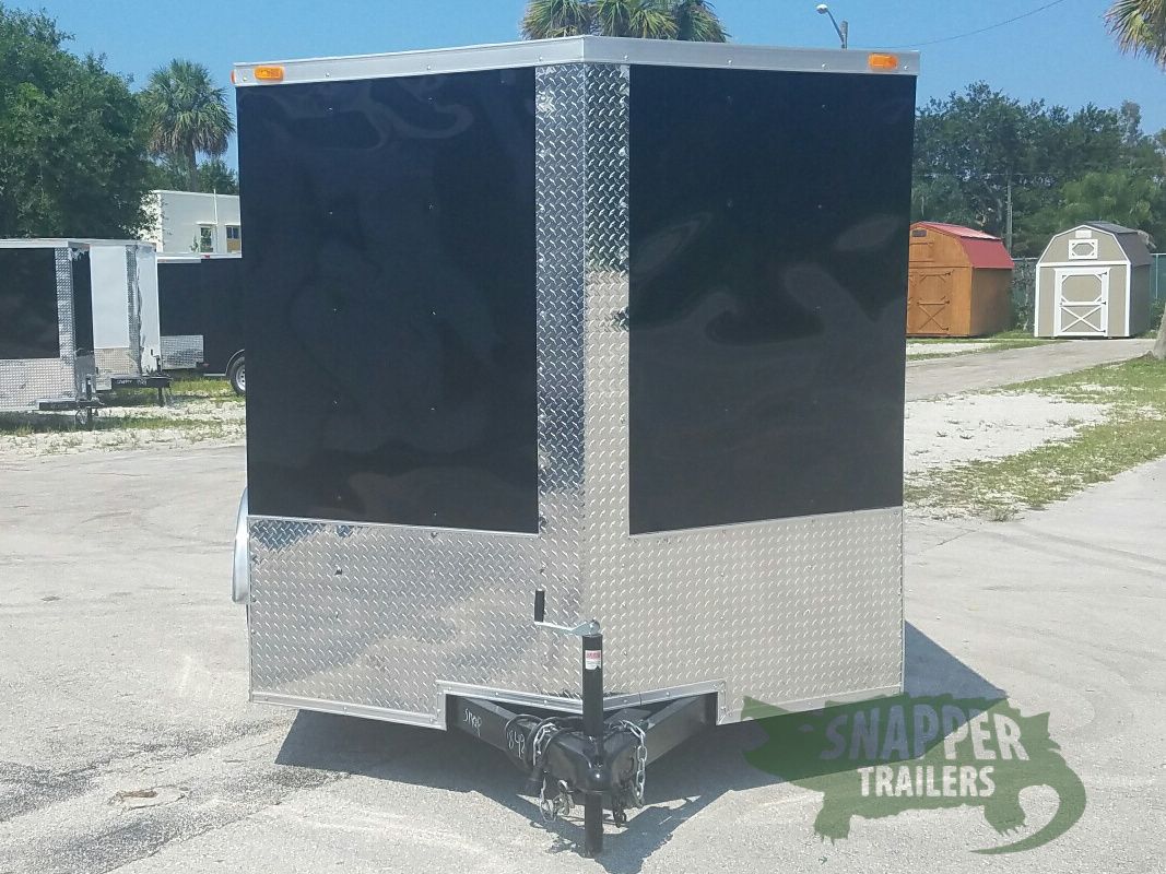 Quality Cargo 7x10 SA Trailer - Black, Ramp, Side Door, Extra Height, and Electric Brakes - Image 14