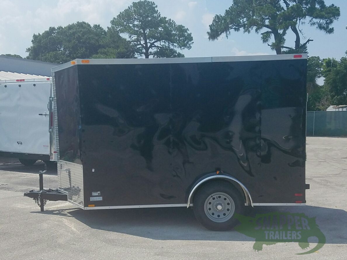 Quality Cargo 7x10 SA Trailer - Black, Ramp, Side Door, Extra Height, and Electric Brakes - Image 3