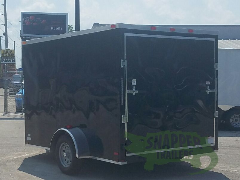 Quality Cargo 7x10 SA Trailer - Black, Ramp, Side Door, Extra Height, and Electric Brakes - Image 5