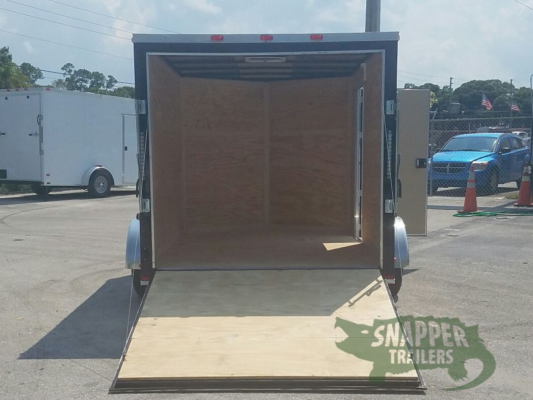 Quality Cargo 7x10 SA Trailer - Black, Ramp, Side Door, Extra Height, and Electric Brakes - Image 6