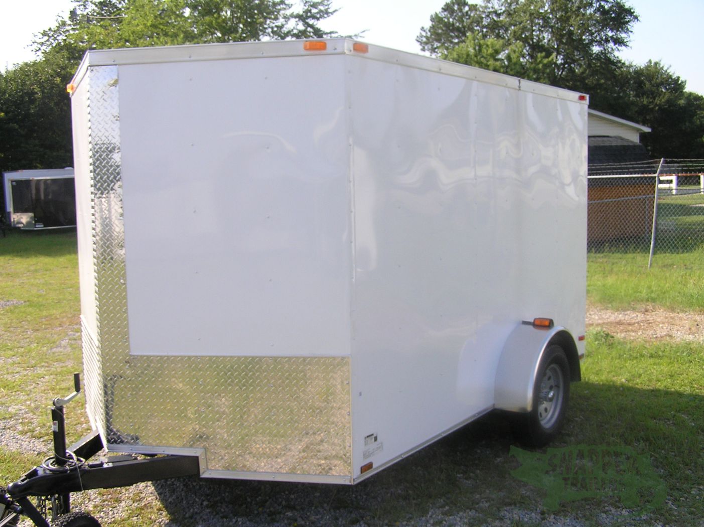 Quality Cargo 7x10 SA Trailer - White, Ramp, Side Door, Extra Height, Electric Brakes - Image 2