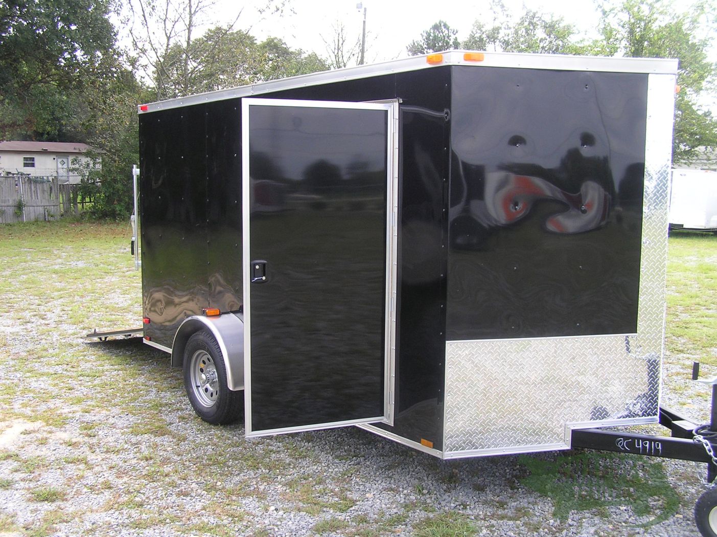 Quality Cargo 7x12 SA Trailer - Black, Ramp, Side Door, Brakes, Extra Height - Image 12