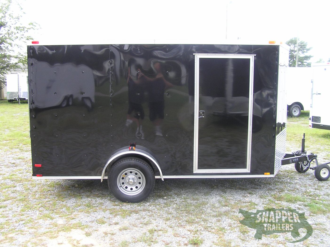 Quality Cargo 7x12 SA Trailer - Black, Ramp, Side Door, Brakes, Extra Height
