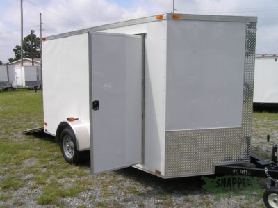 Quality Cargo 7x12 SA Trailer - White, Ramp, Side Door, Brakes, Extra Height - Image 12