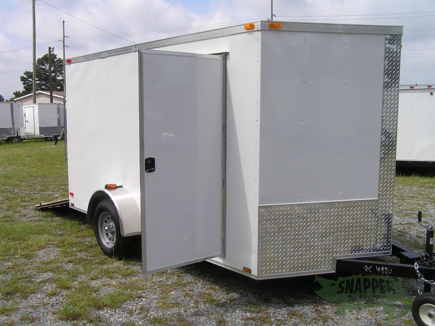 Quality Cargo 7x12 SA Trailer - White, Ramp, Side Door, Brakes, Extra Height - Image 12