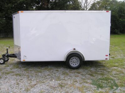 Quality Cargo 7x12 SA Trailer - White, Ramp, Side Door, Brakes, Extra Height - Image 3
