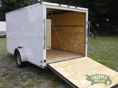Quality Cargo 7x12 SA Trailer - White, Ramp, Side Door, Brakes, Extra Height - Image 4