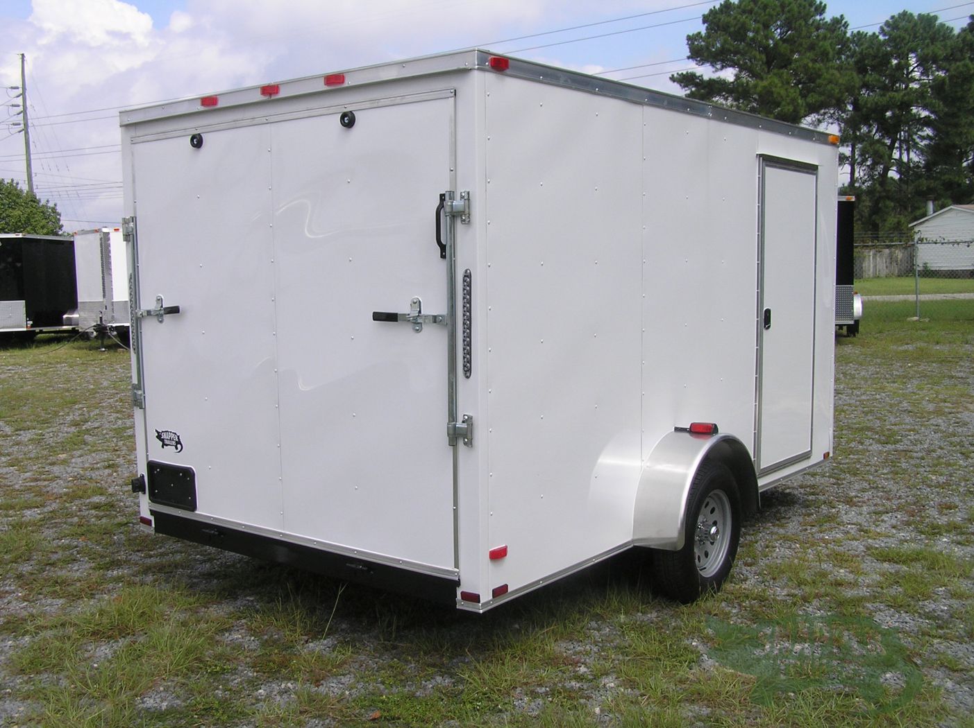 Quality Cargo 7x12 SA Trailer - White, Ramp, Side Door, Brakes, Extra Height - Image 9